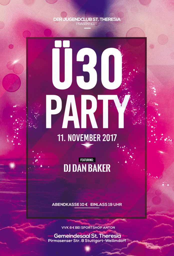 Ü30 Party @ Gemeindesaal St. Theresia | Stuttgart | Baden-Württemberg | Deutschland