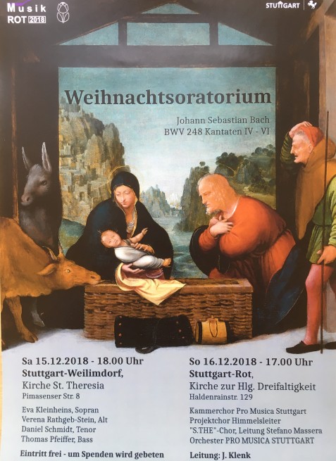 Weihnachtsoratorium, J.S. Bach @ Kirche zur Hlg. Dreifaltigkeit | Stuttgart | Baden-Württemberg | Deutschland